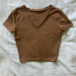 Wild Fable short sleeve crop top orange thumbnail 1