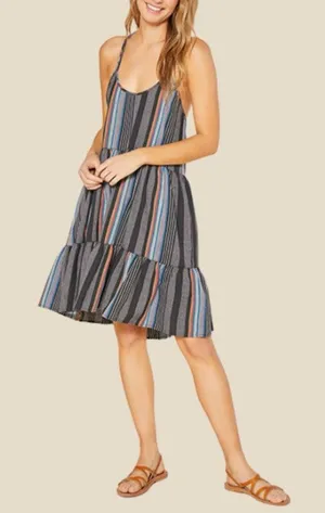 NWT Outerknown‎ Cielo Dress Open Back Women's Small Organic Cotton Tiered Beach thumbnail 1