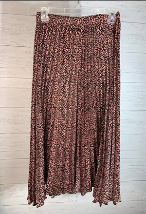 Pull&Bear pleated midi skirt in animal print size XS thumbnail 5
