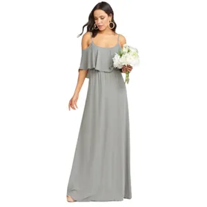 Show Me Your Mumu Caitlin Formal Maxi Soft Charcoal Bridesmaid Dress‎ Size Small thumbnail 2