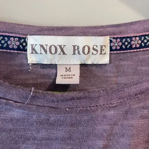 Knox Rose Women's Mauve Lace Accent Long Sleeve Top thumbnail 4