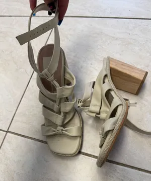 DV by Dolce Vita white leather gladiator heels thumbnail 1