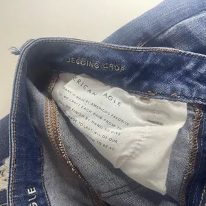 American Eagle Outfitters Ripped Blue Skinny Jeans thumbnail 8