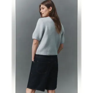 Anthropologie Maeve Short-Sleeve Bow Cardigan Sweater thumbnail 4