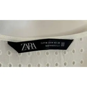 Zara Openwork Embroidered Midi Dress in White sz. M thumbnail 5
