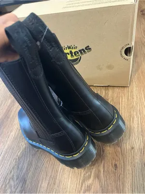 DR MARTENS Amaayah LO black leather zippered boots shoes women’s 8 new thumbnail 4
