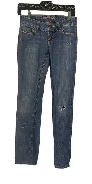 American Eagle Women's‎ Size 0 Straight 77 Jeans thumbnail 1
