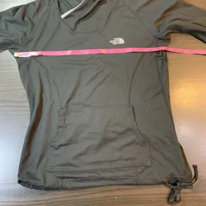 The North Face Hiking Hoodie Womens Medium Black Vapor Wick Lightweight Pullover thumbnail 7