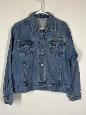 Vintage 90’s Disney Winnie The Pooh Jean Denim Jacket Size Large thumbnail 1