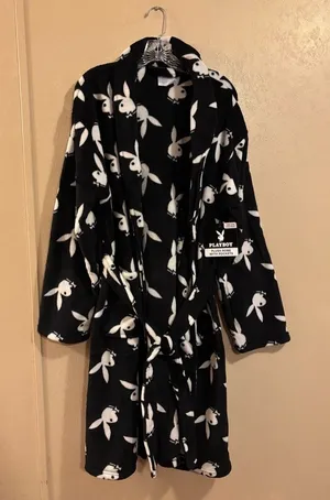 NWT PLAYBOY Unisex Plush Robe OS thumbnail 1