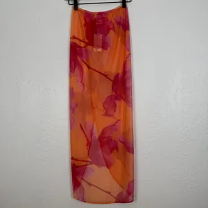 Hutch Jelena Tulip Mesh Swim Cover-Up Skirt in Cantaloupe NWT Size XXS thumbnail 2