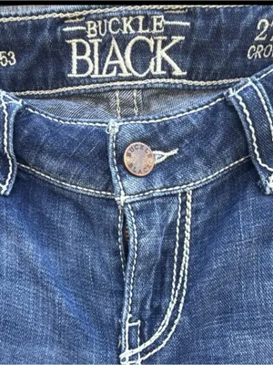 Buckle Black Women's Distressed Skinny Jeans Crop Ankle Frayed Raw Edge 27 thumbnail 4