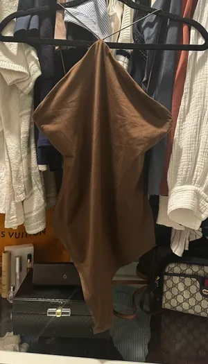 H&M Halter Bodysuit in Brown thumbnail 2