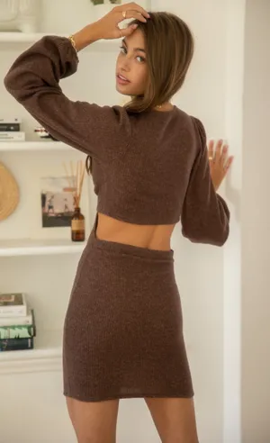 Endless Blu O-Ring Cutout Light Knit Mini Dress thumbnail 4