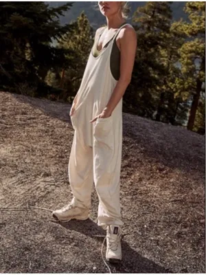 Free People FP Movement Onesie Jumpsuit Size L Oatmeal Heather thumbnail 8