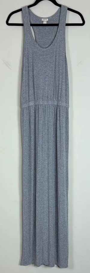 J. Crew Heather Gray Jersey Knit Racerback Maxi Dress Size Medium‎ thumbnail 1