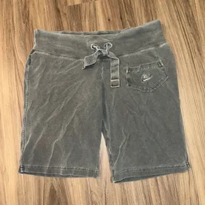 Nike Vintage Wash Sweat Shorts Lounge Activewear Drawstring Pocket Gray S‎ thumbnail 1