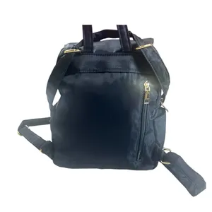 Navy Blue Nylon Gold Tone Hardware Mini Everyday Travel Bag Backpack thumbnail 2