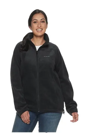 Columbia‎ Full Zip Fleece Jacket Women's Size M Black Gorpcore Outdoors thumbnail 1