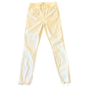 Paige Hoxton ankle white raw hem mid rise skinny jeans 27 thumbnail 3