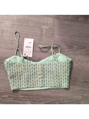 Zara Corset Crop Top Size Medium thumbnail 5