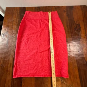 OFFLINE by Aerie The Hugger Real Good Red Heathered Bodycon Midi Skirt Large thumbnail 5