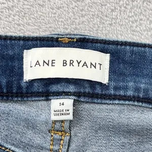 Lane Bryant Flex Magic Waistband Mid Rise Flare Jeans Plus Size 14‎ Blue Stretch thumbnail 3
