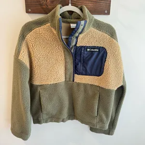Columbia Women’s Lodge Pullover Sherpa Fleece‎ 1/2 Snap Size Small thumbnail 1
