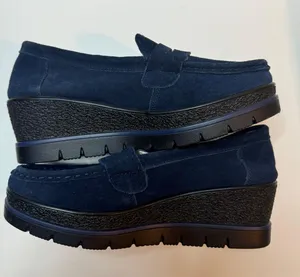 Womens Navy Loafers Size 39 thumbnail 1
