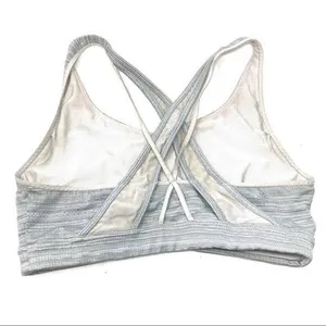 Athleta Women's Size M‎ Jacquard Transcendence Bra Slate Grey thumbnail 3