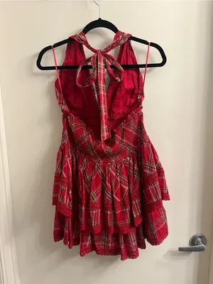 LoveShackFancy Deanna Halter Dress Large thumbnail 6
