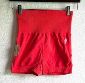 Free People Movement Womens Shorts Athletic Cherry Tomato Orange Size Small thumbnail 1