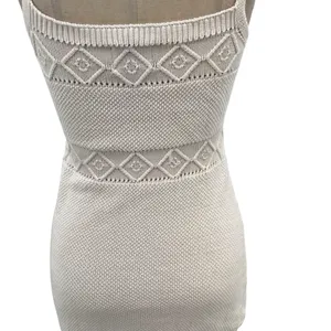 Hello Molly Venus Retrograde Knit Mini Dress Beige Cream Size‎ US 8 thumbnail 10