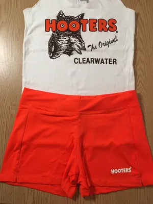Hooters New Women’s Girl Uniform Outfit Tank And Shorts Size Xs thumbnail 4