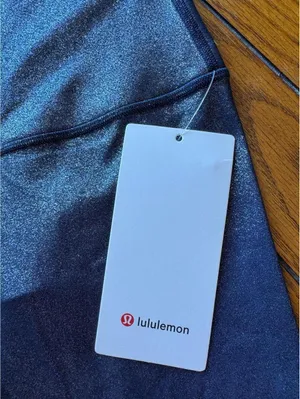 Lululemon Size 4 Align HR 25" Shimmer, Luxe Shine Foil True Navy/Silver NWT thumbnail 5