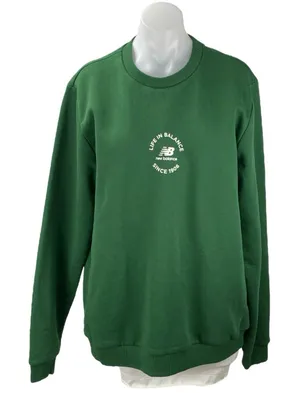 New Balance Women's Green Long Sleeve Crew Neck Sweater Sweatshirt Top Size M thumbnail 1