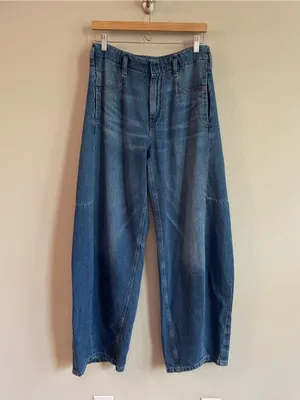 Anthropologie Pilcro Full-Length Relaxed Barrel Jeans Size 28 thumbnail 3