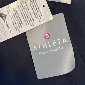 Athleta Pants Womens XS Black High Rise Chaturanga Athletic Pilayo Wide Leg NWT thumbnail 9