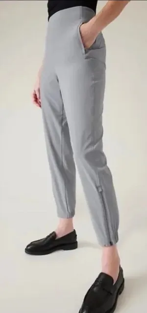 Athleta Brooklyn Heights High Rise Jogger in Coastline Gray Athleisure Size 8 thumbnail 1