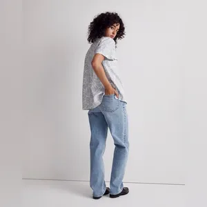 Madewell Linen-Blend Camp‎ Shirt in Abstract Flora in Gray Cool Fog Button Down thumbnail 4