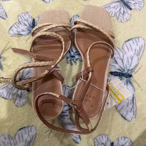 A New Day Women’s Woven Tan Strappy Sandals – Size 8 – New thumbnail 1