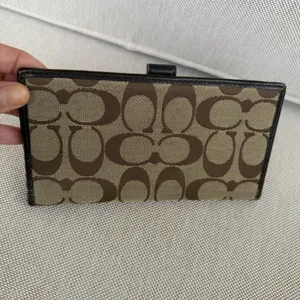 Coach Ashley Signature Jacquard Trifold‎ Wallet W/Checkbook Insert Y2K Vintage thumbnail 10