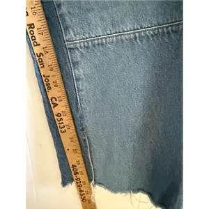 Old Navy High Rise Baggy Light Wash Wide Leg Jeans with Frayed Hem thumbnail 3