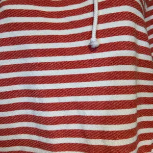 J. Crew Hoodie Pockets Red White Stripe Long Sleeve Front Pockets Relaxed SZ Lg thumbnail 10