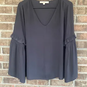 Gorgeous grey Ann Taylor Loft blouse thumbnail 1