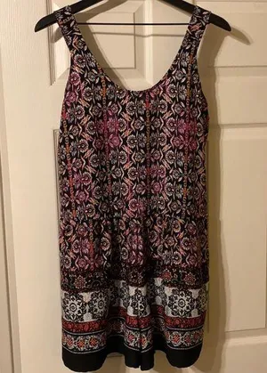 Xhilaration sleeveless kaleidoscope print romper thumbnail 1