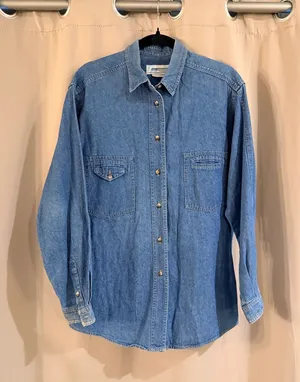 Vintage Central Falls Classic Denim Button-Up Shirt thumbnail 1
