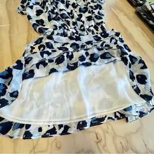 NWT Parker Abstract Animal Print Lightweight‎ Sleeveless Mini Dress Medium Blue thumbnail 7