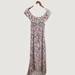 Kingston Grey Floral Off The Shoulder High Low Maxi Dress Medium Tassel Waist thumbnail 7