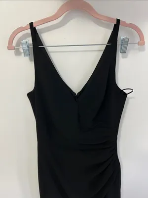Dress The Population Iris Slit Crepe Gown thumbnail 7